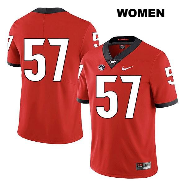 Georgia Bulldogs Women's Daniel Gothard #57 NCAA No Name Legend Authentic Red Nike Stitched College Football Jersey HNF7756DU